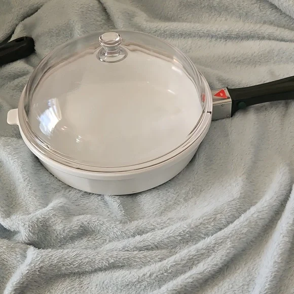 Princess House Nouveau White Cookware 2 Pots - Picture 2 of 8